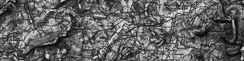 Old map of Great Cellws in 1898