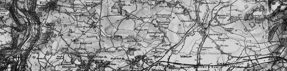 Old map of Great Chalfield in 1898