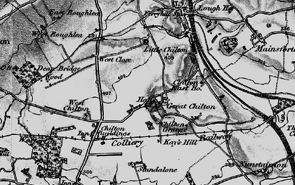Old map of Great Chilton in 1897