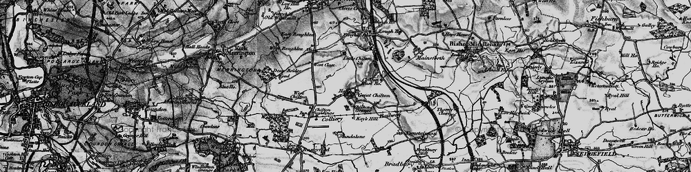 Old map of Great Chilton in 1897
