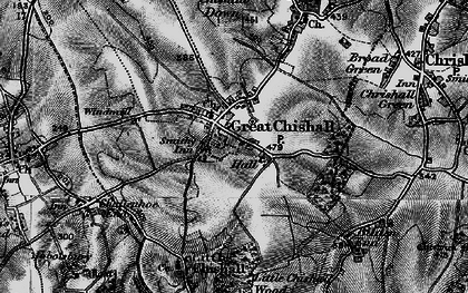 Old map of Great Chishill in 1896