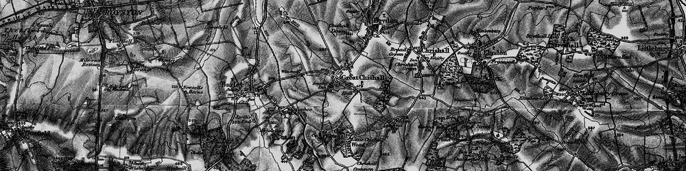 Old map of Great Chishill in 1896