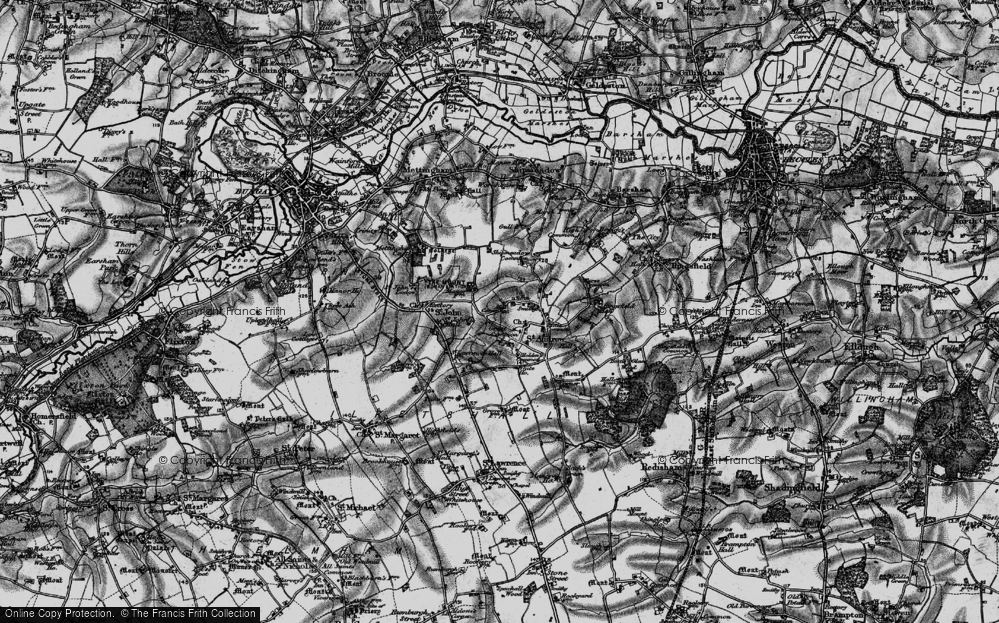 Old Map of Great Common, 1898 in 1898