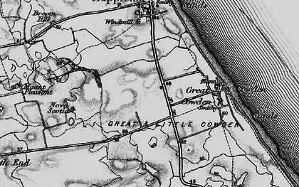 Old map of Great Cowden in 1897