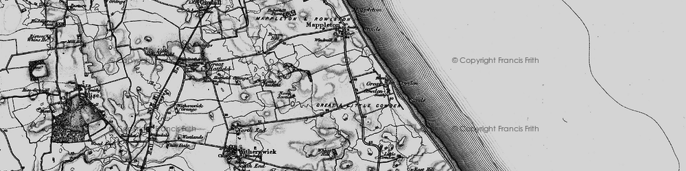 Old map of Great Cowden in 1897