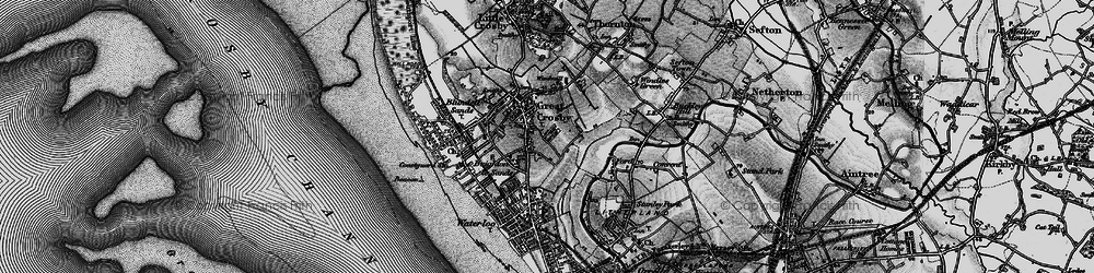 Old map of Great Crosby in 1896
