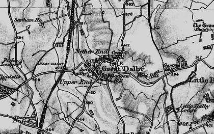 Old map of Great Dalby in 1899