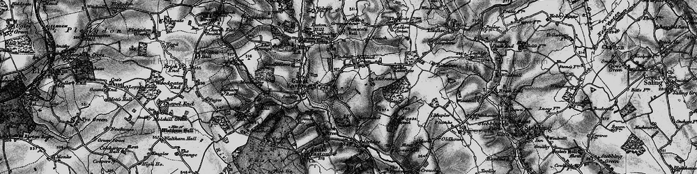 Old map of Bigod's Wood in 1896