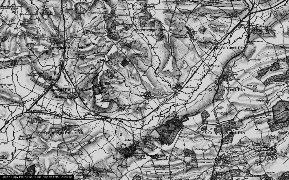 Old Map of Historic Map covering Wignell Hill in 1898