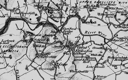 Old map of Great Eccleston in 1896