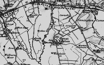 Old map of Great Edstone in 1898