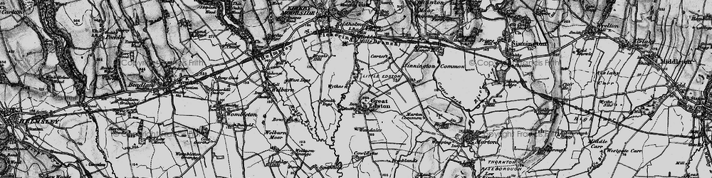 Old map of Great Edstone in 1898