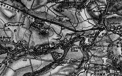 Old map of Great Elm in 1898