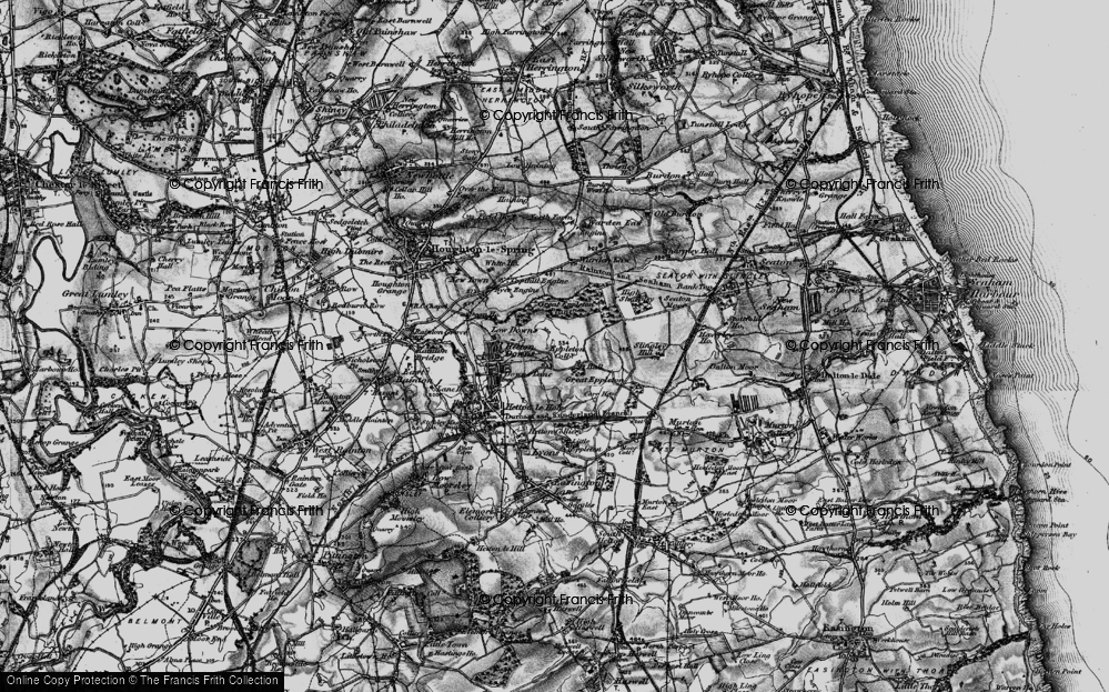 Old Map of Great Eppleton, 1898 in 1898