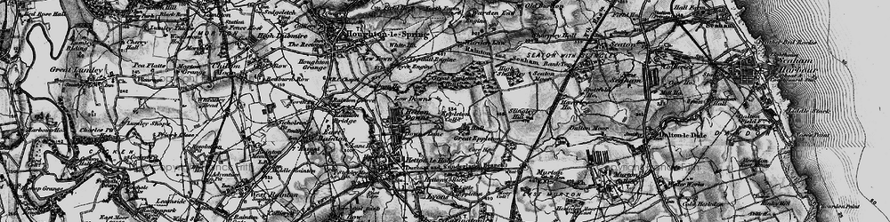 Old map of Great Eppleton in 1898