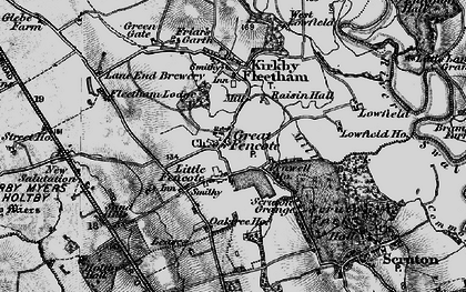 Old map of Great Fencote in 1897