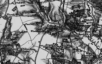 Old map of Great Glemham in 1898
