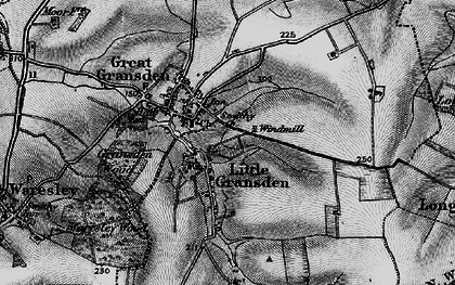 Old map of Great Gransden in 1898