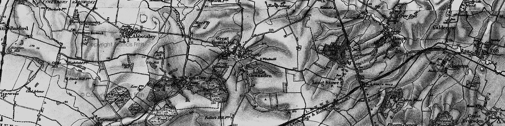 Old map of Great Gransden in 1898