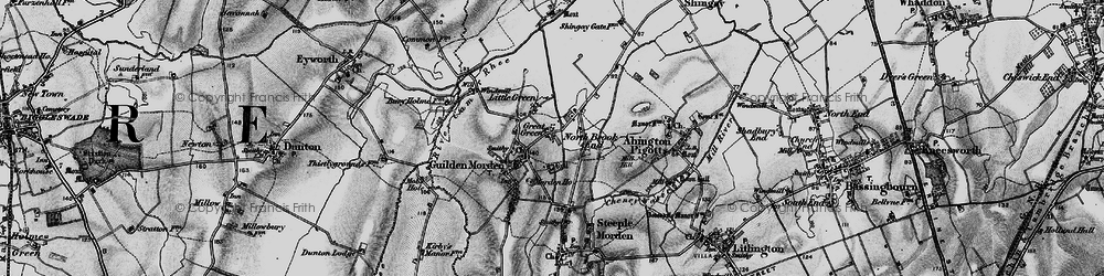 Old map of Great Green in 1896