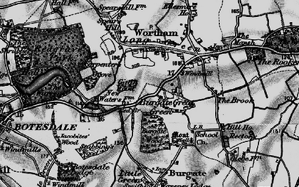 Old map of Burgate Wood in 1898