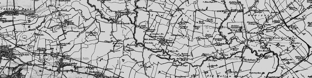 Old map of Great Habton in 1898