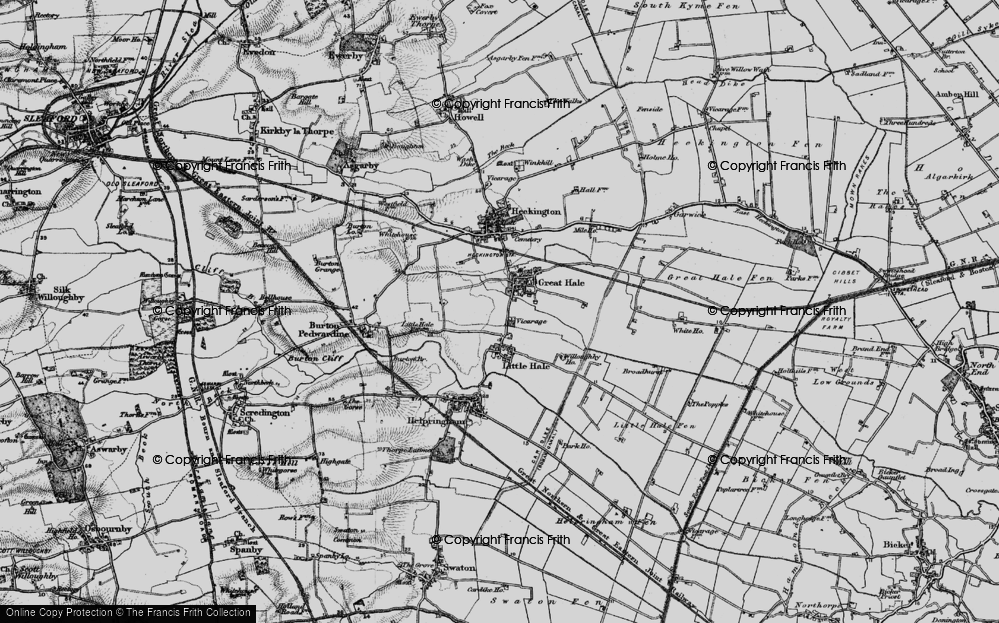 Old Map of Great Hale, 1898 in 1898