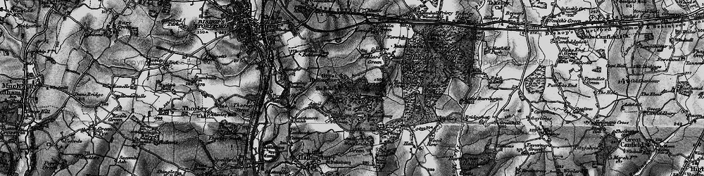 Old map of Anvil Cross in 1896