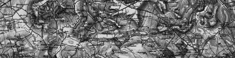Old map of Great Haseley in 1895