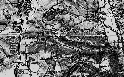 Old map of Great Henny in 1895