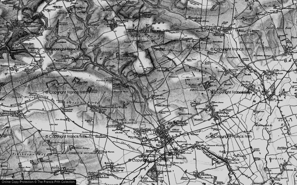 Old Map of Historic Map covering Blakedale in 1898