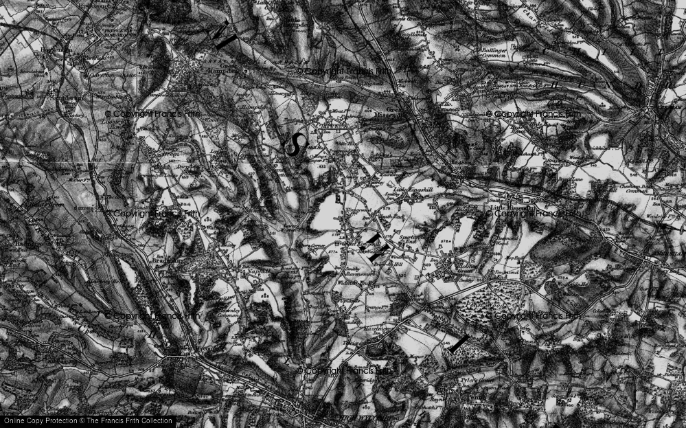 Old Map of Great Kingshill, 1895 in 1895