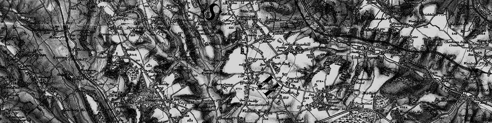 Old map of Great Kingshill in 1895