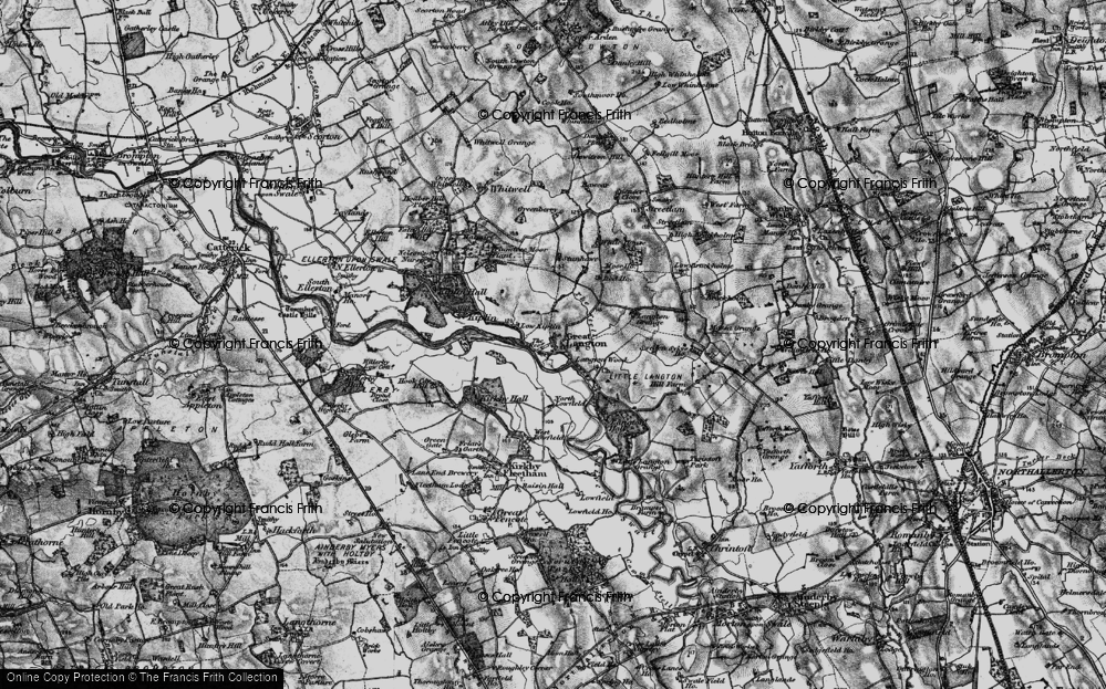 Old Map of Historic Map covering Langton Wood in 1897