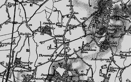 Old map of Great Lea Common in 1895