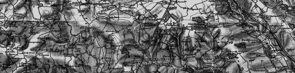 Old map of Great Leighs in 1896