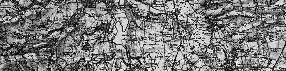 Old map of Finchale Priory in 1898