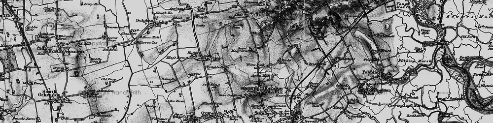 Old map of Great Malgraves in 1896