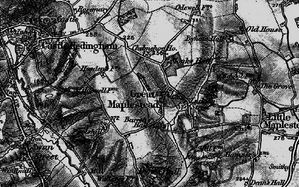 Old map of Great Maplestead in 1895