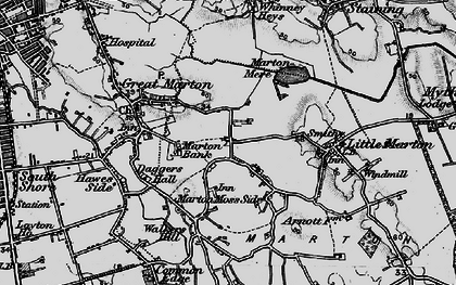 Old map of Great Marton in 1896