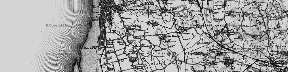 Old map of Great Marton in 1896