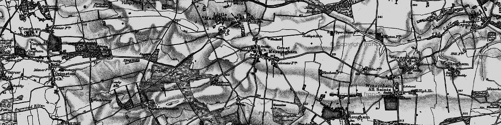 Old map of Great Massingham in 1898