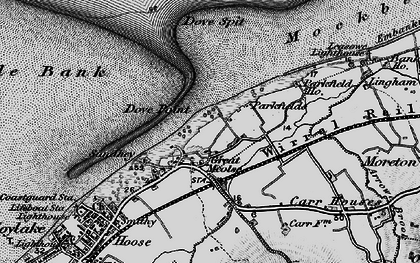 Old map of Great Meols in 1896