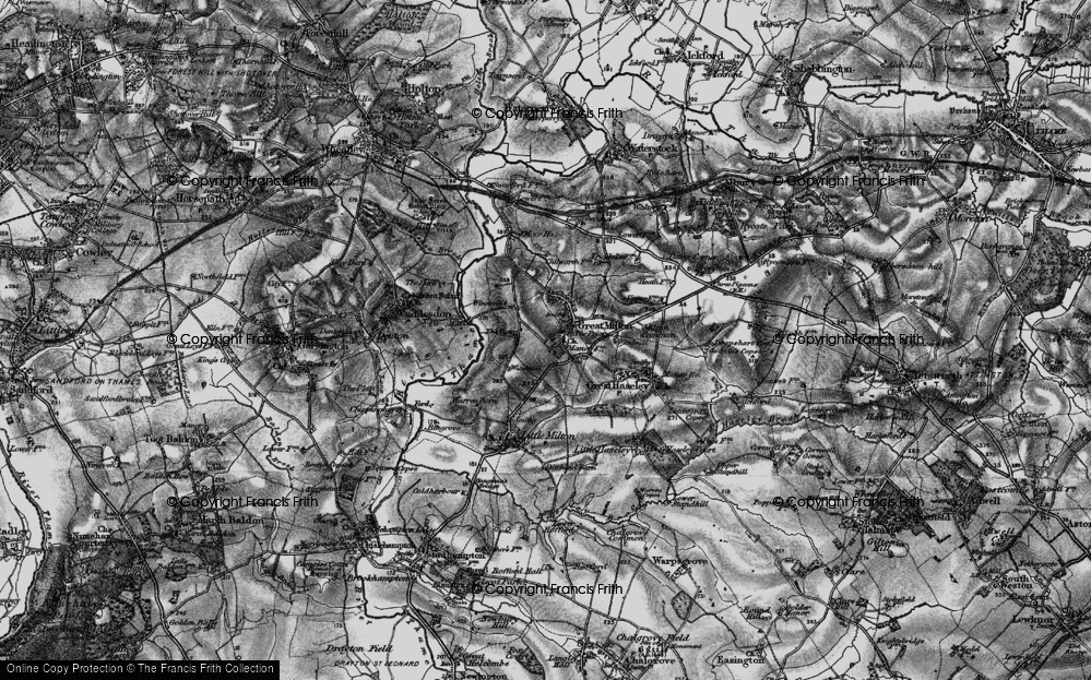 Old Map of Great Milton, 1895 in 1895