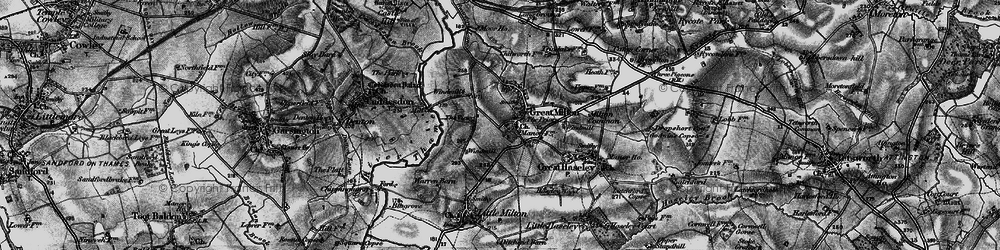 Old map of Great Milton in 1895