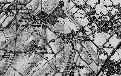 Old map of Great Mongeham in 1895
