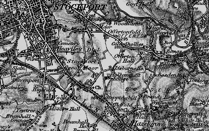 Old map of Great Moor in 1896