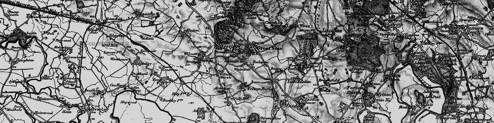 Old map of Great Ness in 1899