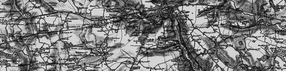 Old map of Great Notley in 1896