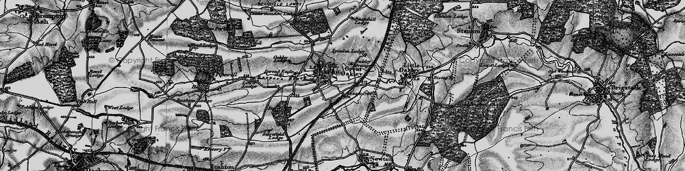 Old map of Great Oakley in 1898